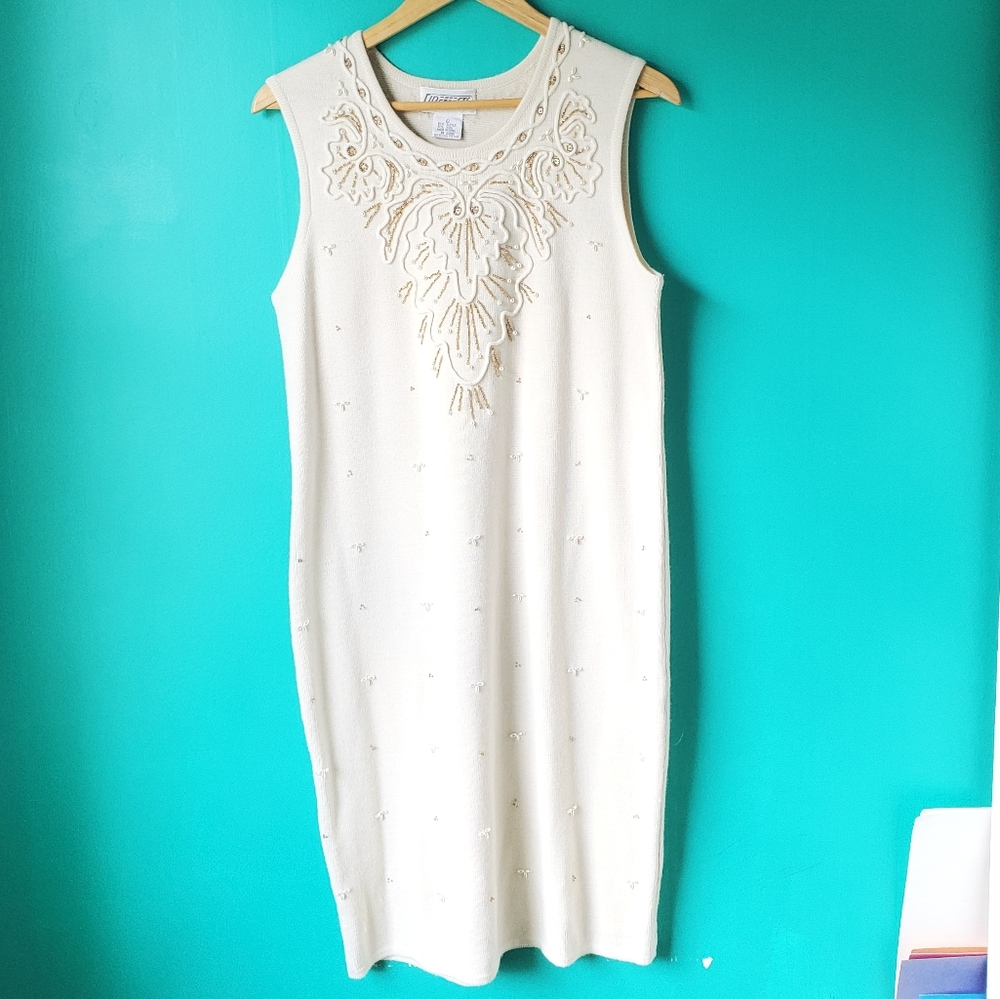 Vintage Sideffects Beaded Detailed Dress Size L